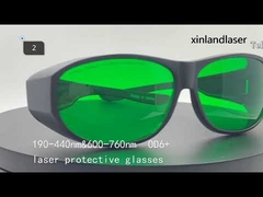 Óculos de proteção a laser 190-440nm e 600-760nm OD6 +