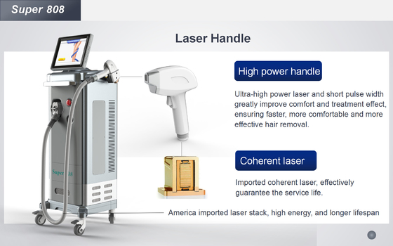 12,4 máquina do laser da beleza da remoção do cabelo do laser da polegada 755nm 1064 nanômetro