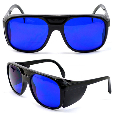 o Eyewear protetor de obstrução leve vermelho azul dos vidros de segurança do laser da lente 650nm pode logotipo personalizado