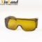 vidros de segurança amarelos da proteção ocular do laser 190~420&amp;850~1300nm para o laser de YAG 1064nm e a máquina do laser da fibra
