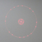 Linha vermelha módulo Mini Laser Atmosphere Light do círculo de 18 pontos do laser